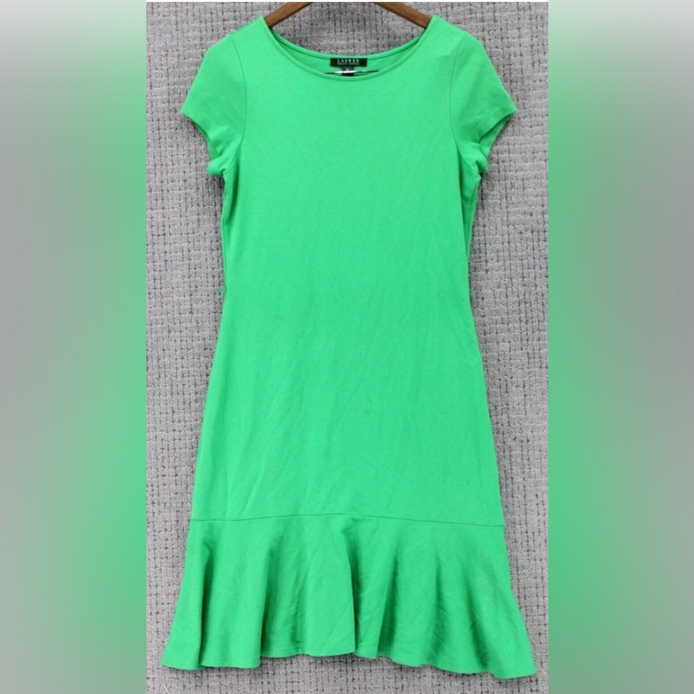 Ralph Lauren Kelly Green Short Sleeve Dress